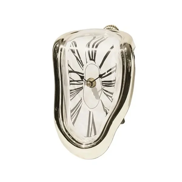 Vintage Silver Twisted Melting Clock - Image 8