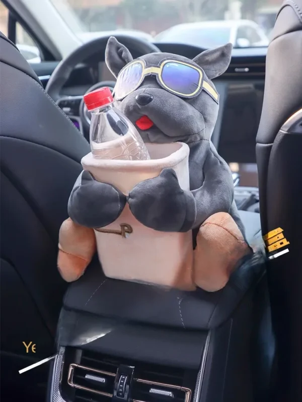 x 2-in-1 Cartoon Plush Doll Auto Armrest Box - Image 3
