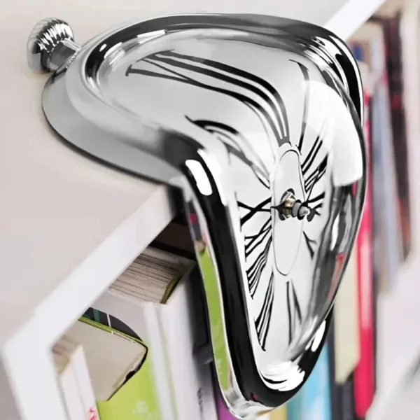 Vintage Silver Twisted Melting Clock - Image 2