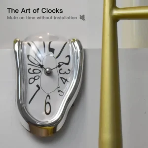 Vintage Silver Twisted Melting Clock