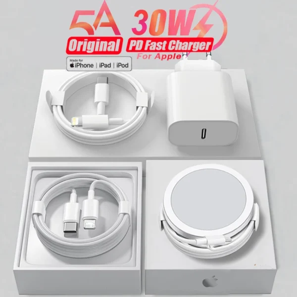Magsafes Wireless  iPhone Fast Charging Type C Lightnings Cable