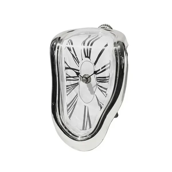 Vintage Silver Twisted Melting Clock - Image 9