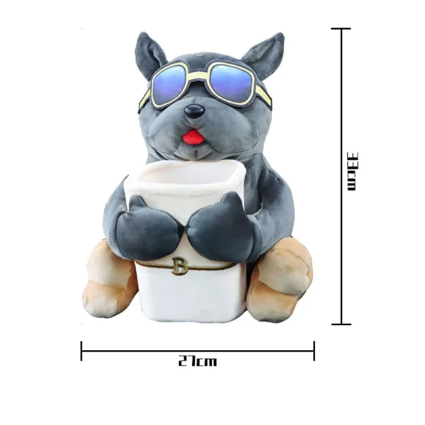 x 2-in-1 Cartoon Plush Doll Auto Armrest Box - Image 5