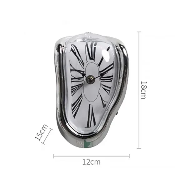 Vintage Silver Twisted Melting Clock - Image 6