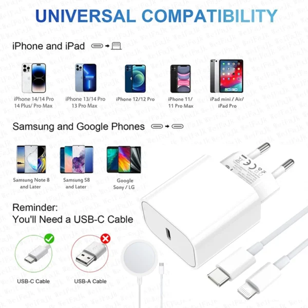 Magsafes Wireless  iPhone Fast Charging Type C Lightnings Cable - Image 6